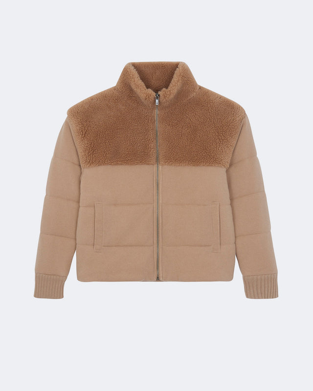 Puffer jacket Ezra Fur light camel - Image principale