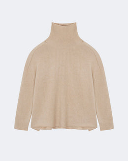 Pull en cachemire beige pour femme - Kujten packshot