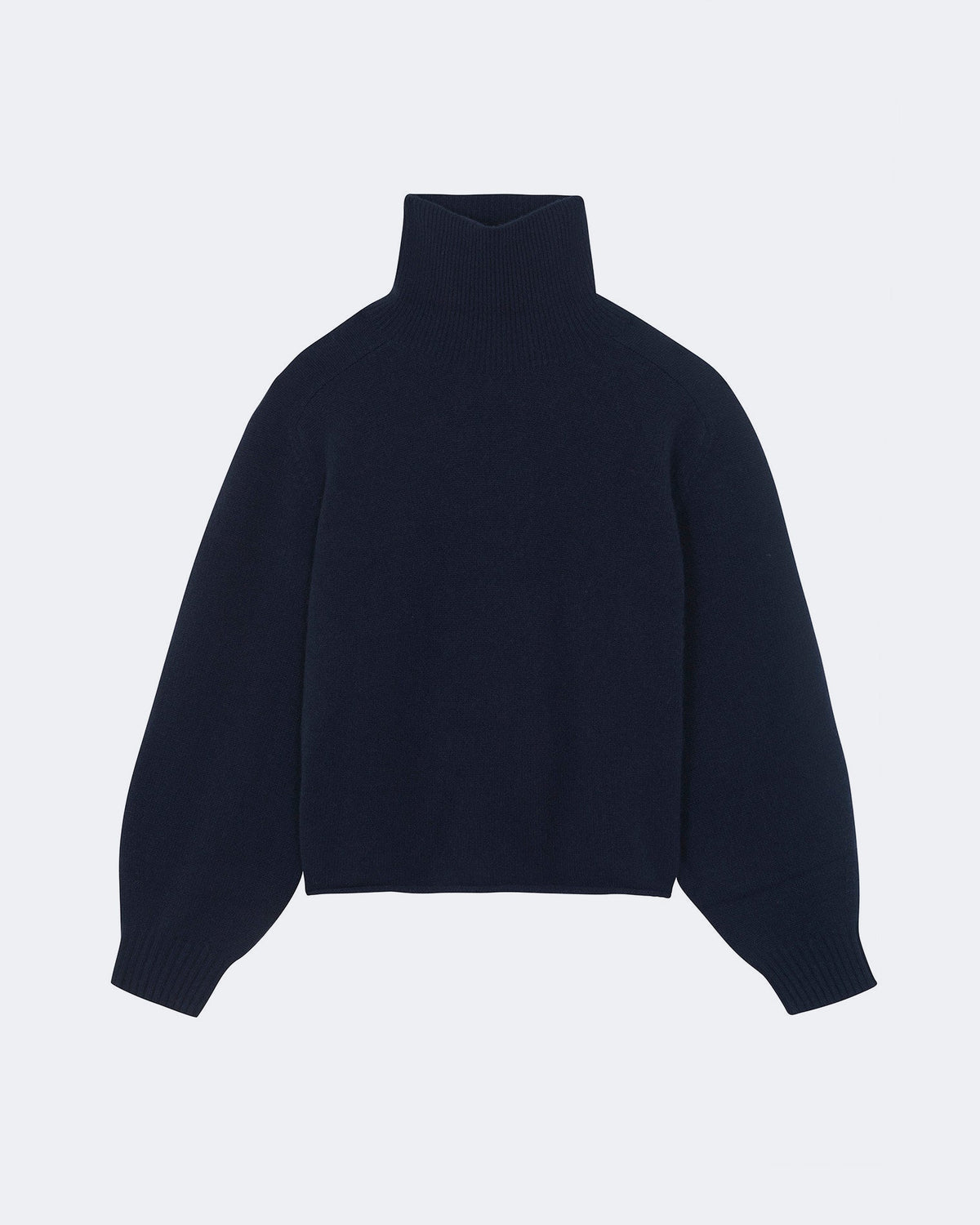 Pull en cachemire bleu pour femme - Kujten packshot