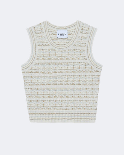 Top Gia Tweed blanc - Image 4
