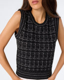 Top Gia Tweed noir