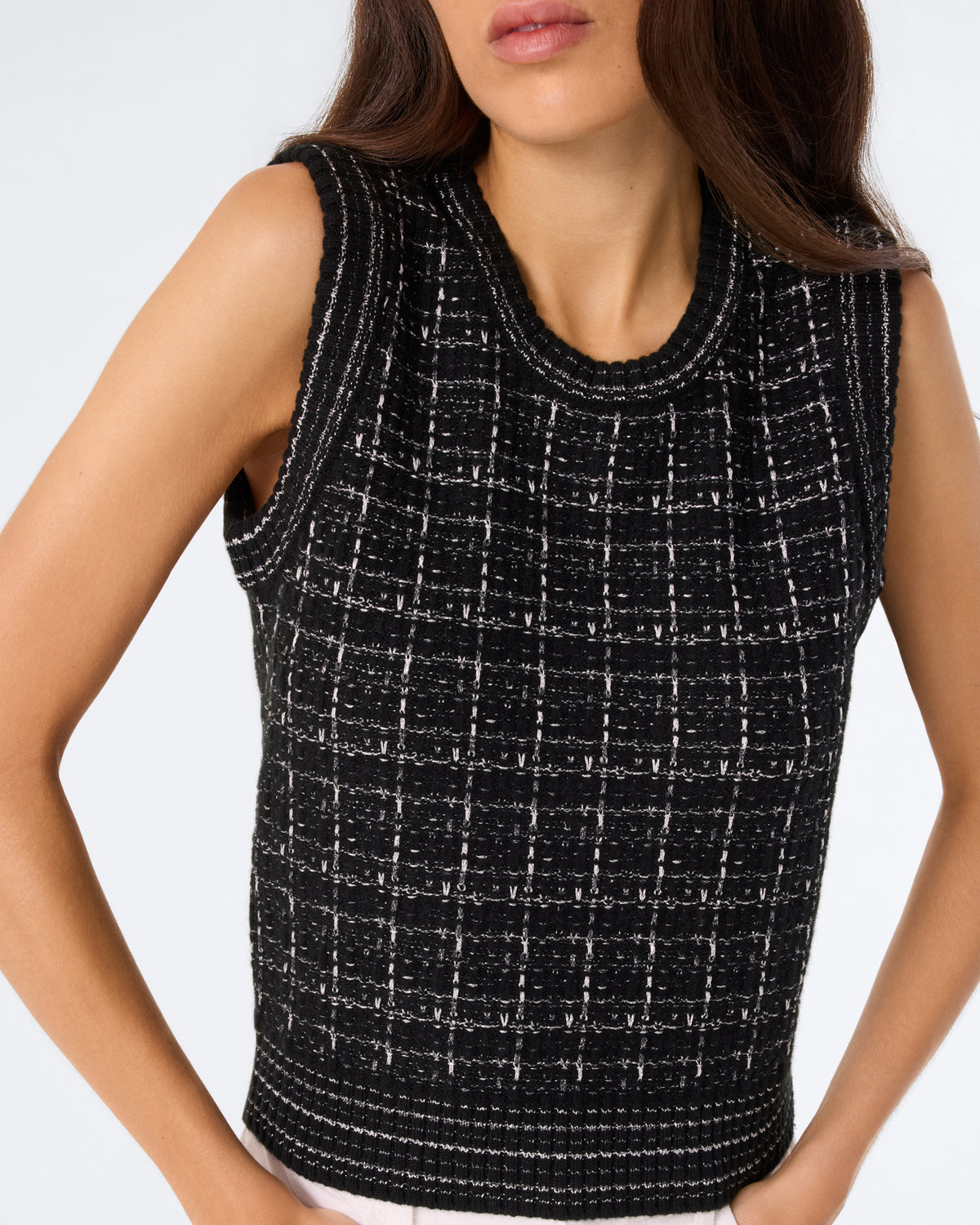 Top Gia Tweed noir