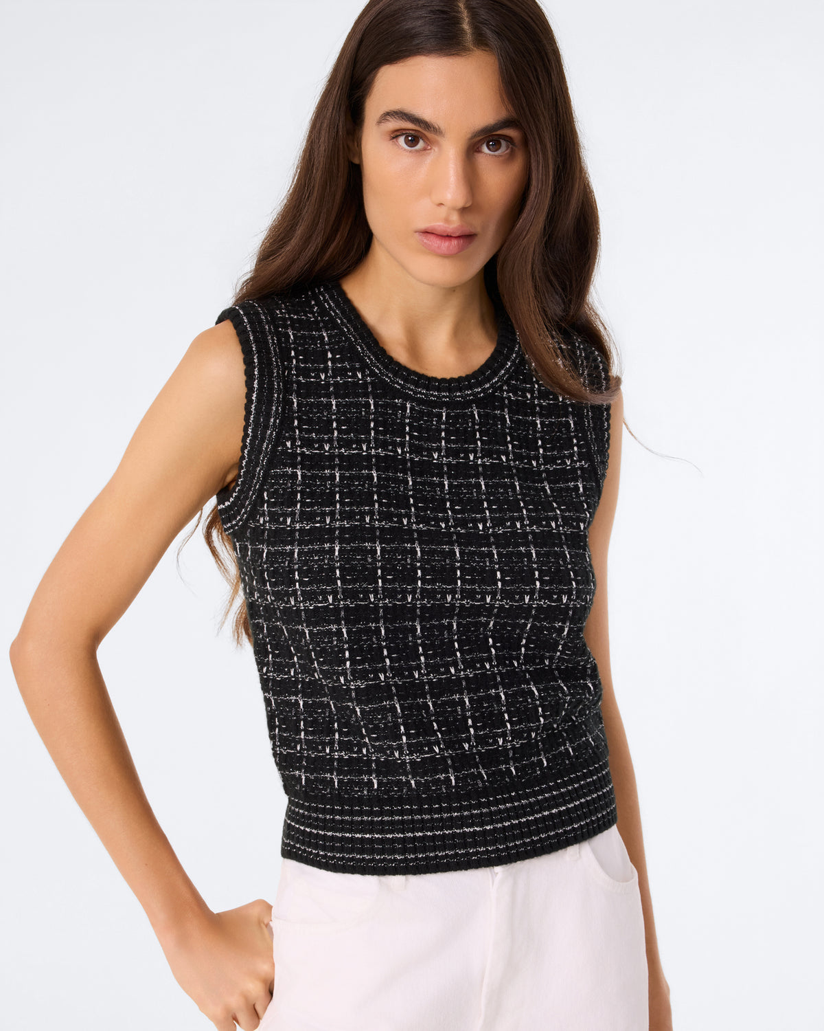 Top Gia Tweed noir