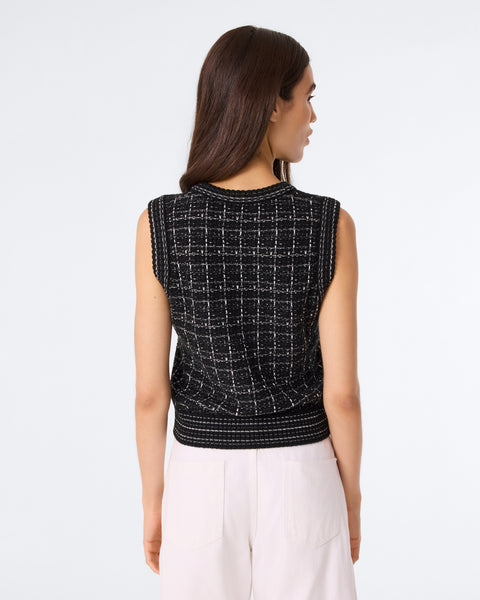Top Gia Tweed noir - Image 3