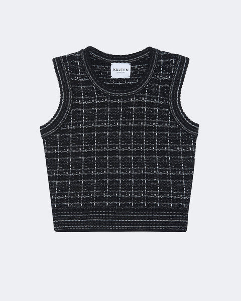 Top Gia Tweed noir - Image 4