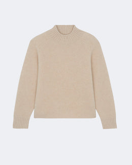 Pull en cachemire beige pour femme - Kujten packshot