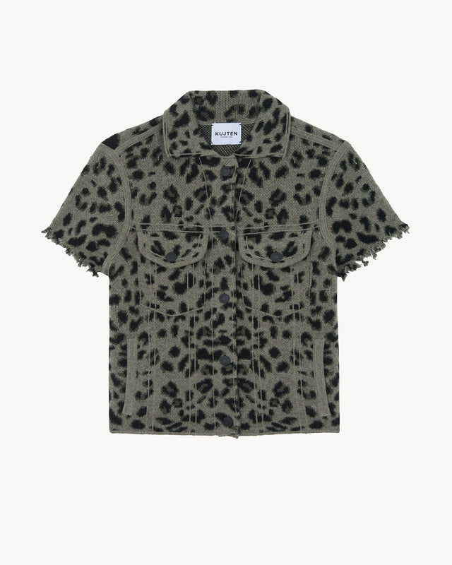 Veste Jessinda Leo kaki leoprint - Image principale