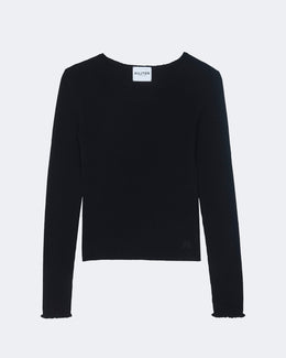 Pull karli cachemire noir - Kujten packshot