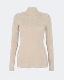Pull klea côtes plates beige - Kujten packshot