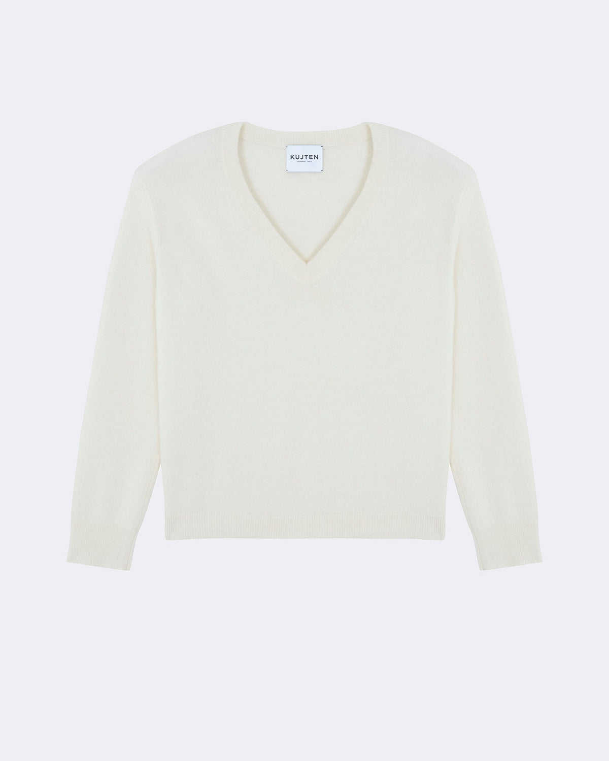Pull en cachemire blanc pour femme - Kujten packshot