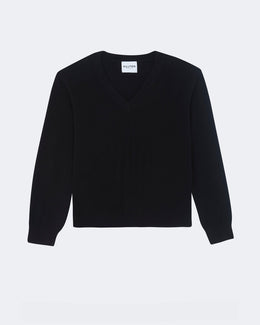 Pull en cachemire noir pour femme - Kujten packshot