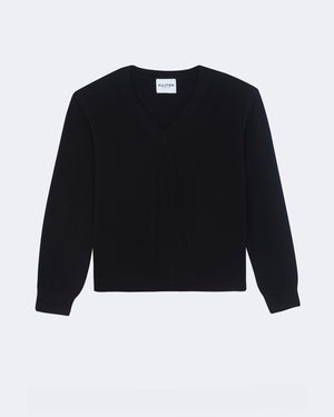 Pull en cachemire noir pour femme - Kujten packshot