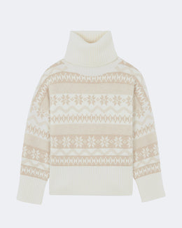 Pull loulou flake oversize beige - Kujten packshot