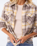 Surchemise Lumber safran taupe