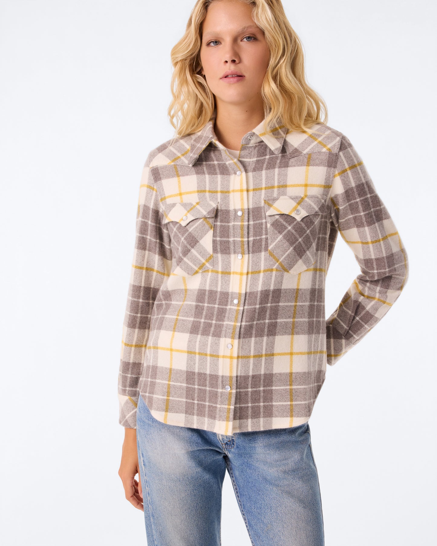 Surchemise Lumber safran taupe