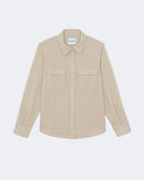 Chemise en cachemire beige pour femme - Kujten packshot