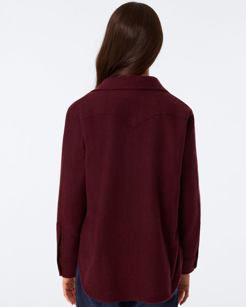 Shirt Lumber Plain burgundy - Image 2