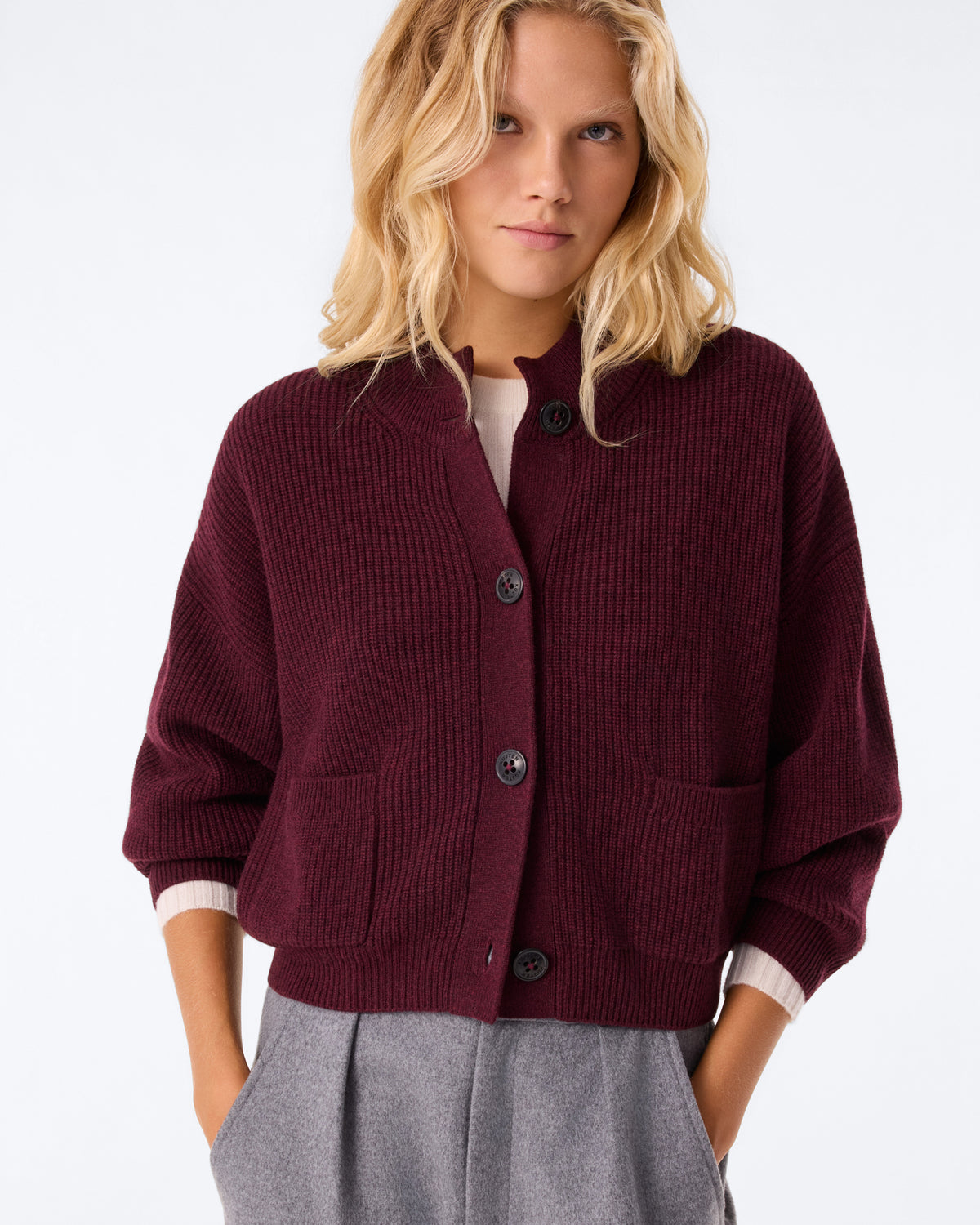 Gilet Milan bordeaux