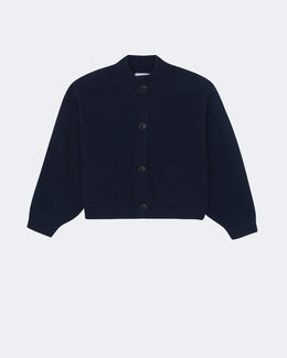 Gilet en cachemire bleu pour femme - Kujten packshot