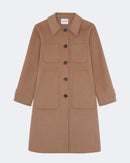 Manteau montreal cachemire tissé camel - Kujten packshot