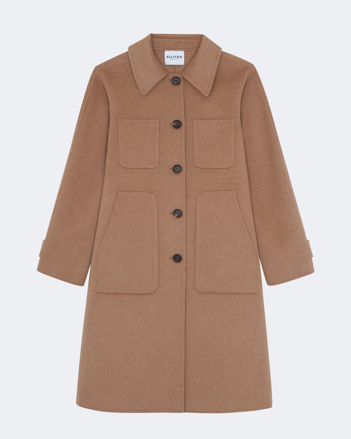Manteau montreal cachemire tissé camel - Kujten packshot