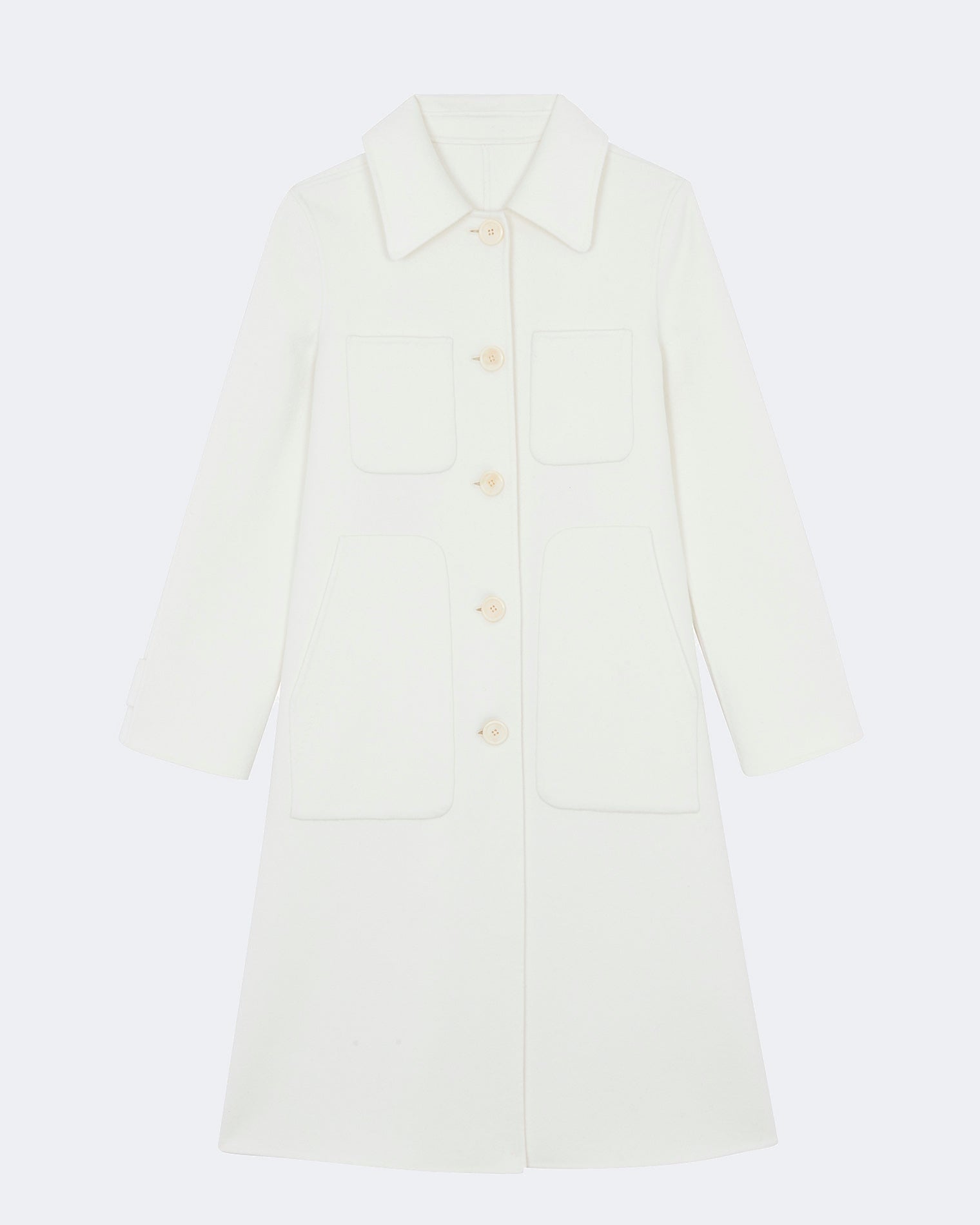 White Cashmere Coat | Kujten Cashmere