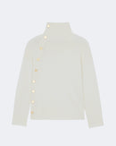 Pull en cachemire blanc pour femme - Kujten packshot