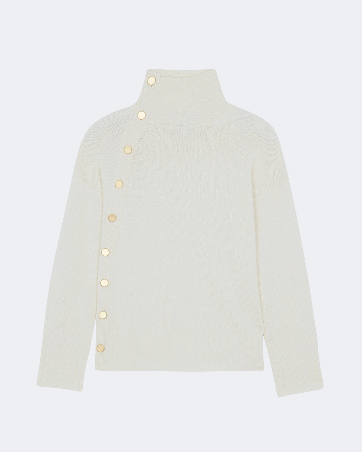 Pull en cachemire blanc pour femme - Kujten packshot