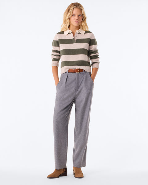 Polo Royce Stripe Dark Khaki - Image 3