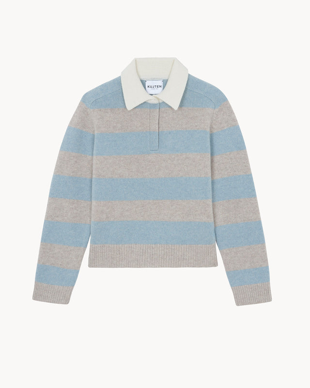Pull Polo Royce Stripes bleu vintage - Image principale