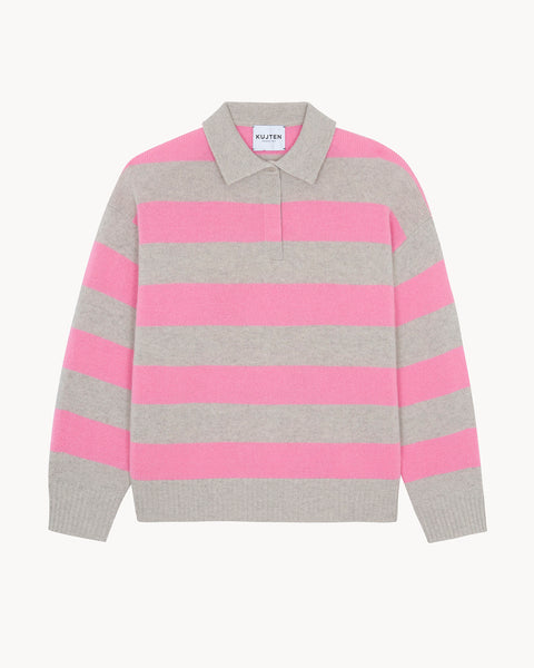Polo Royde Set Stripe bubble pink - Image principale