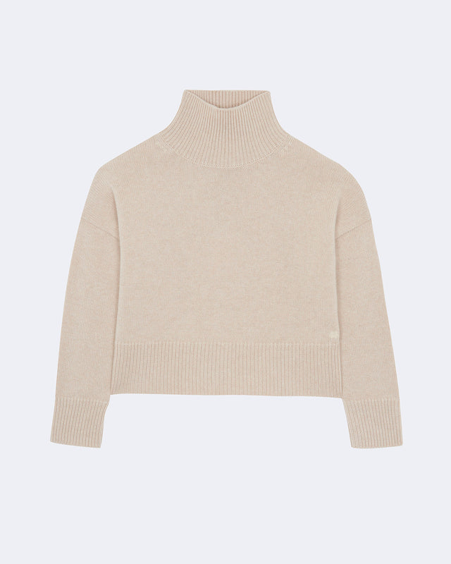 Sweater Ulla Crop organic beige - Image principale