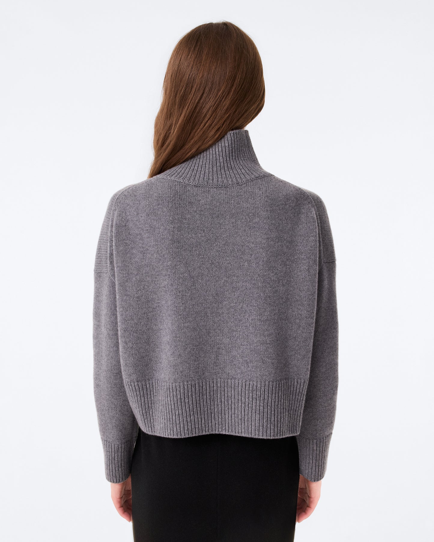 Pull Ulla Crop gris flanelle