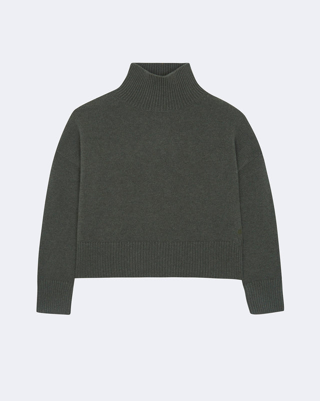 Sweater Ulla Crop dark khaki - Image principale