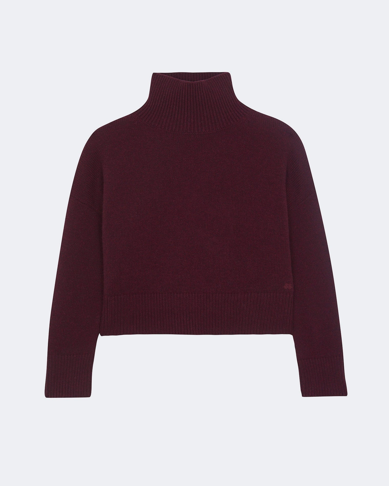 Pull en cachemire bordeaux pour femme - Kujten packshot