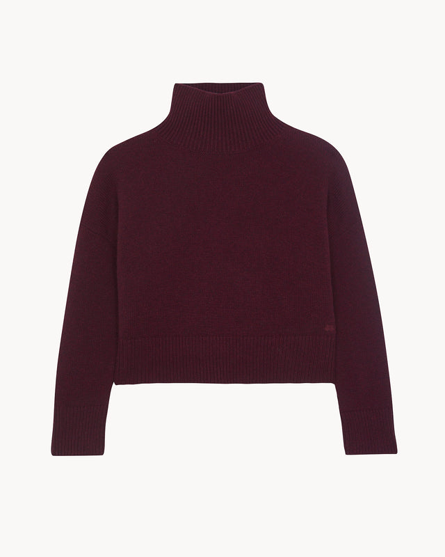 Sweater Ulla Crop burgundy - Image principale
