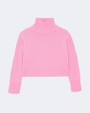 Pull ulla crop tricotage jersey rose - Kujten packshot