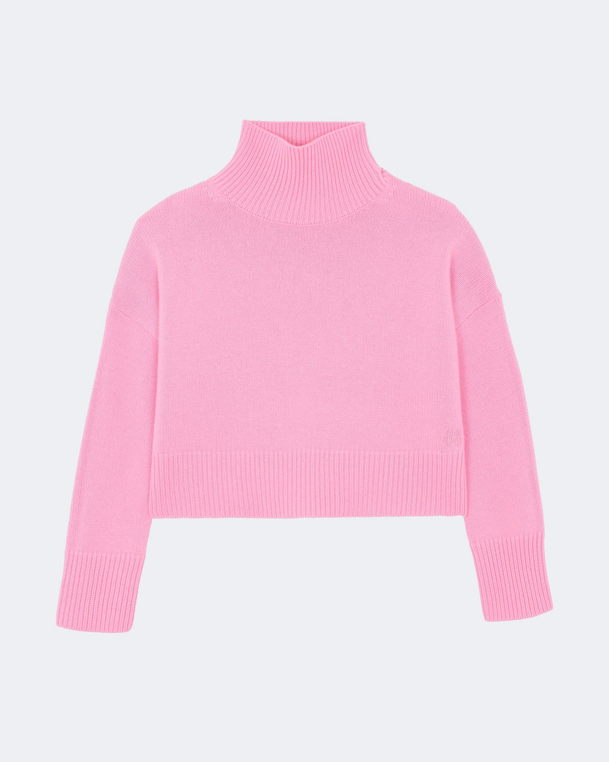 Pull ulla crop tricotage jersey rose - Kujten packshot