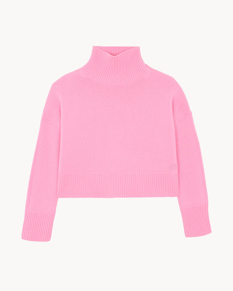 Pull Ulla Crop rose bonbon - Image principale