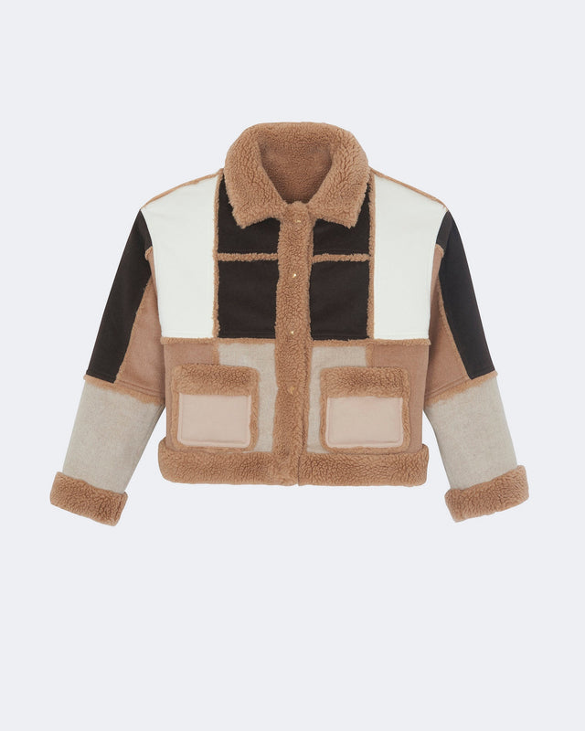 Jacket Janet Patchwork light camel - Image principale