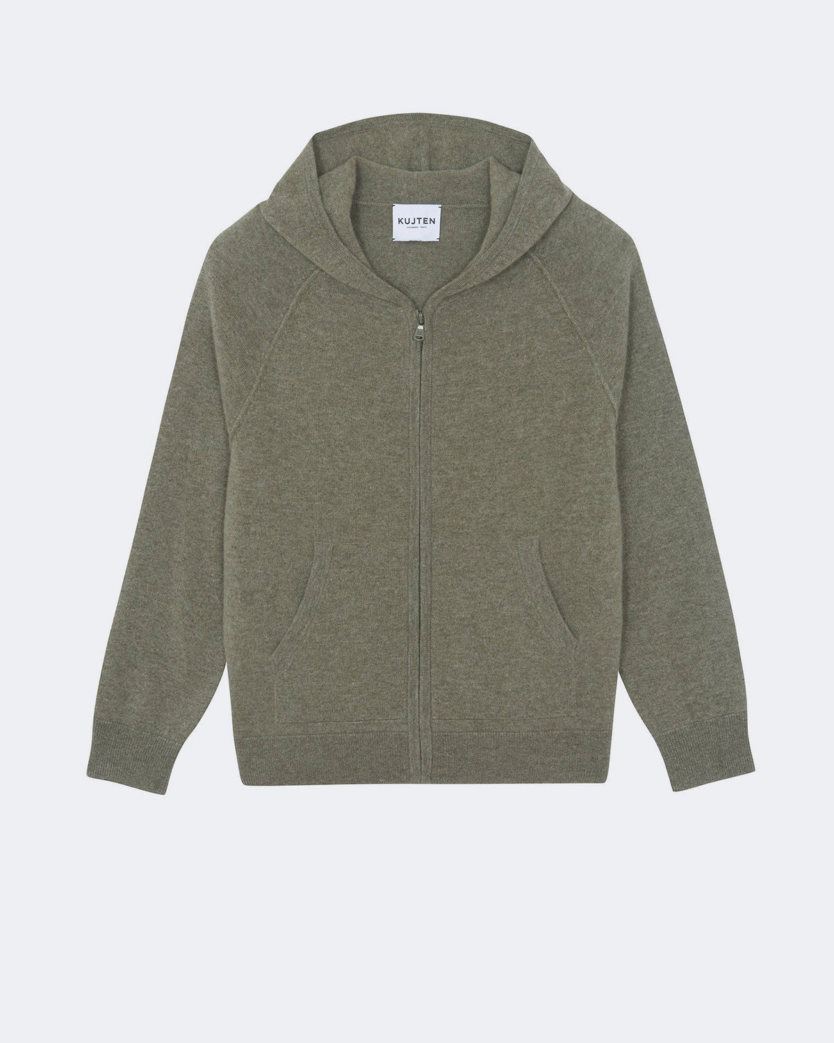 Gilet en cachemire kaki pour femme - Kujten packshot
