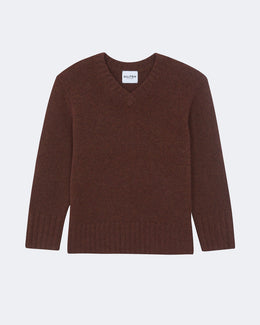 Pull latte oversize marron - Kujten packshot
