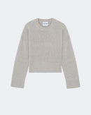 Pull en cachemire blanc et beige pour femme - Kujten packshot