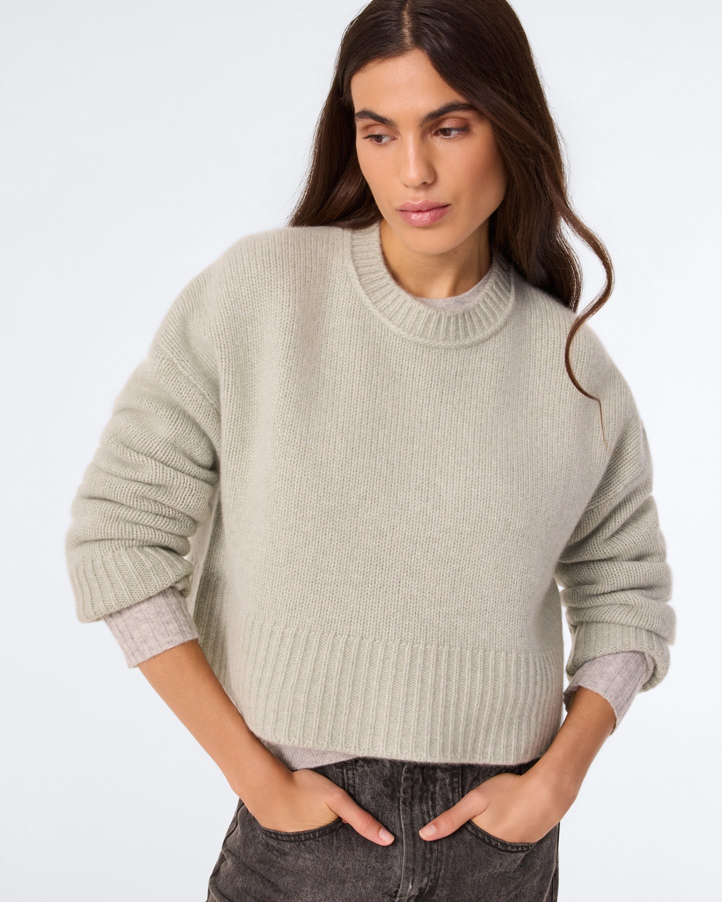 Pull Pauly vert avoine