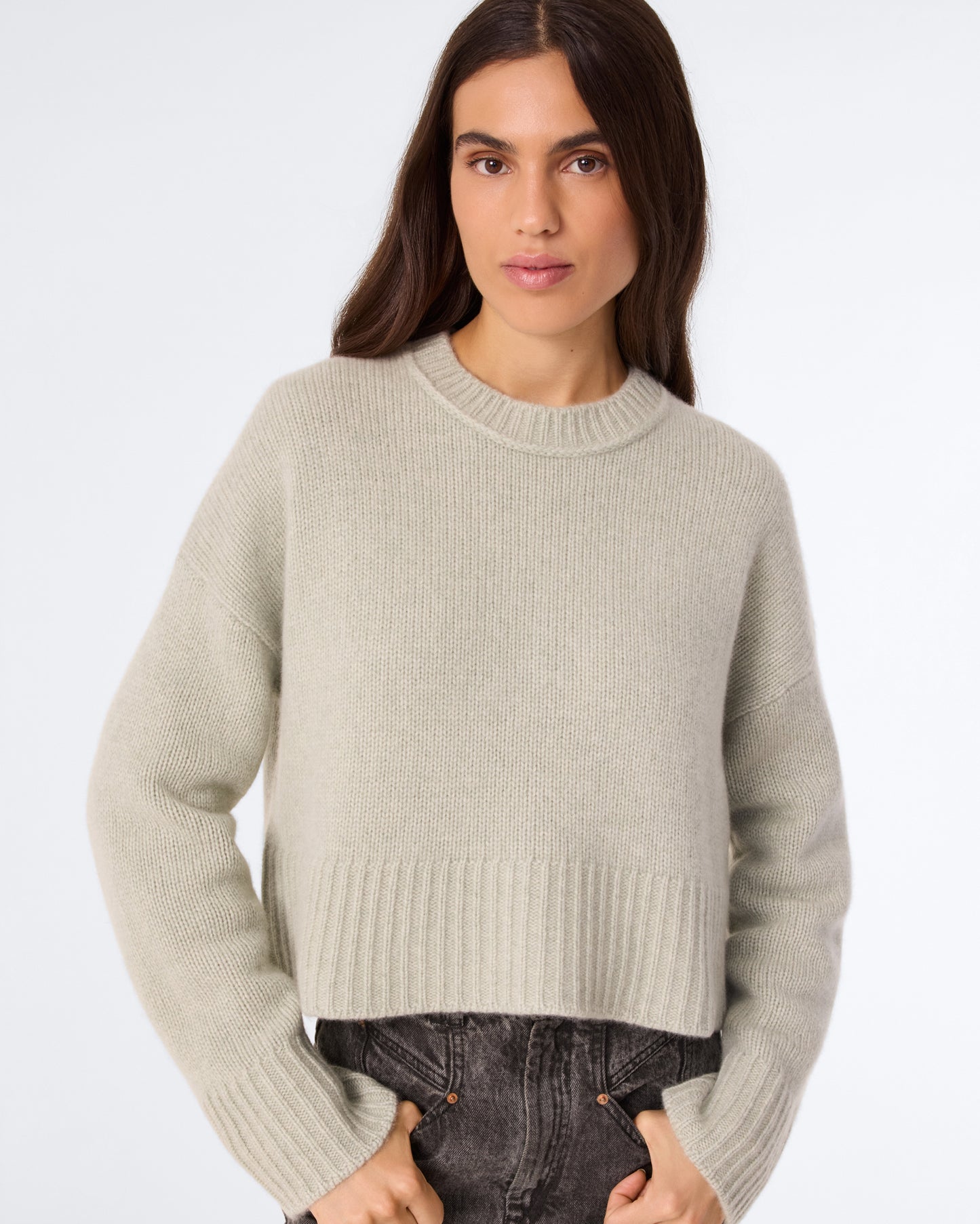Pull Pauly vert avoine