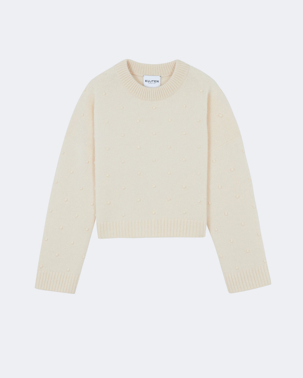 Pull en cachemire blanc pour femme - Kujten packshot