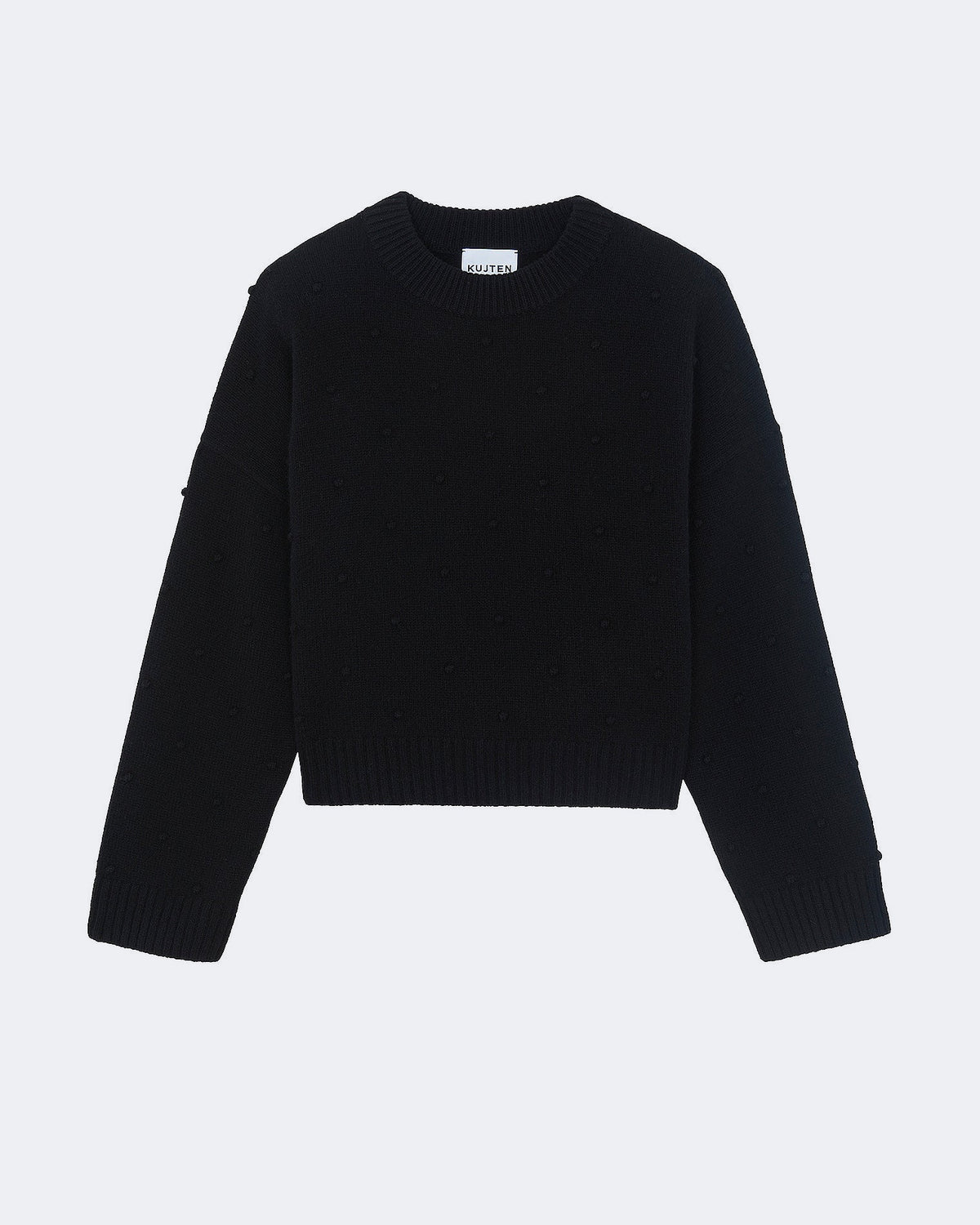 Pull en cachemire noir pour femme - Kujten packshot