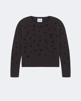 Pull en cachemire marron pour femme - Kujten packshot