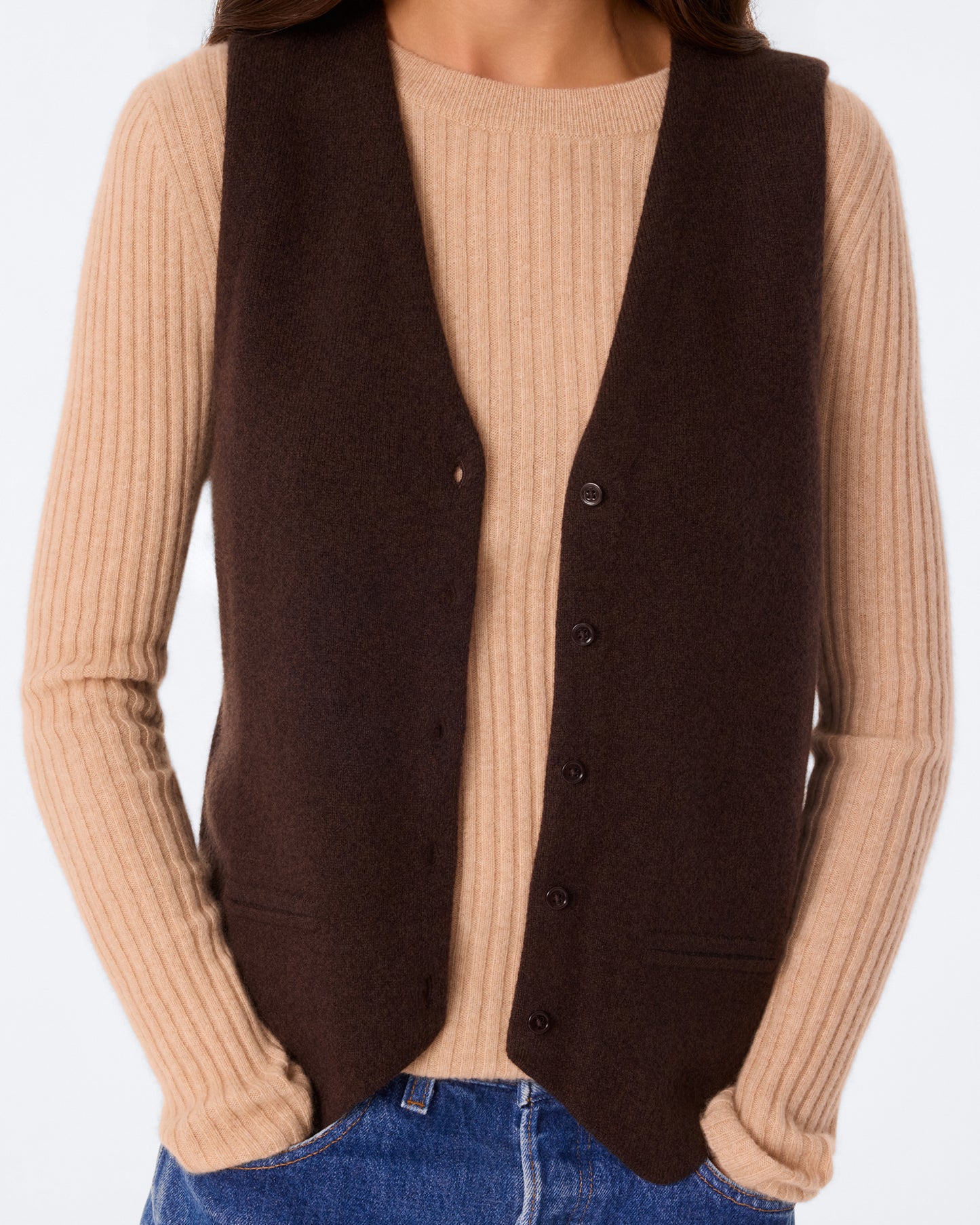 Gilet Nao marron