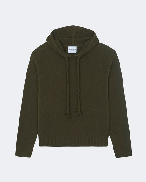 Pull Hoodie Bakia Bouclette vert kombu - Image 4